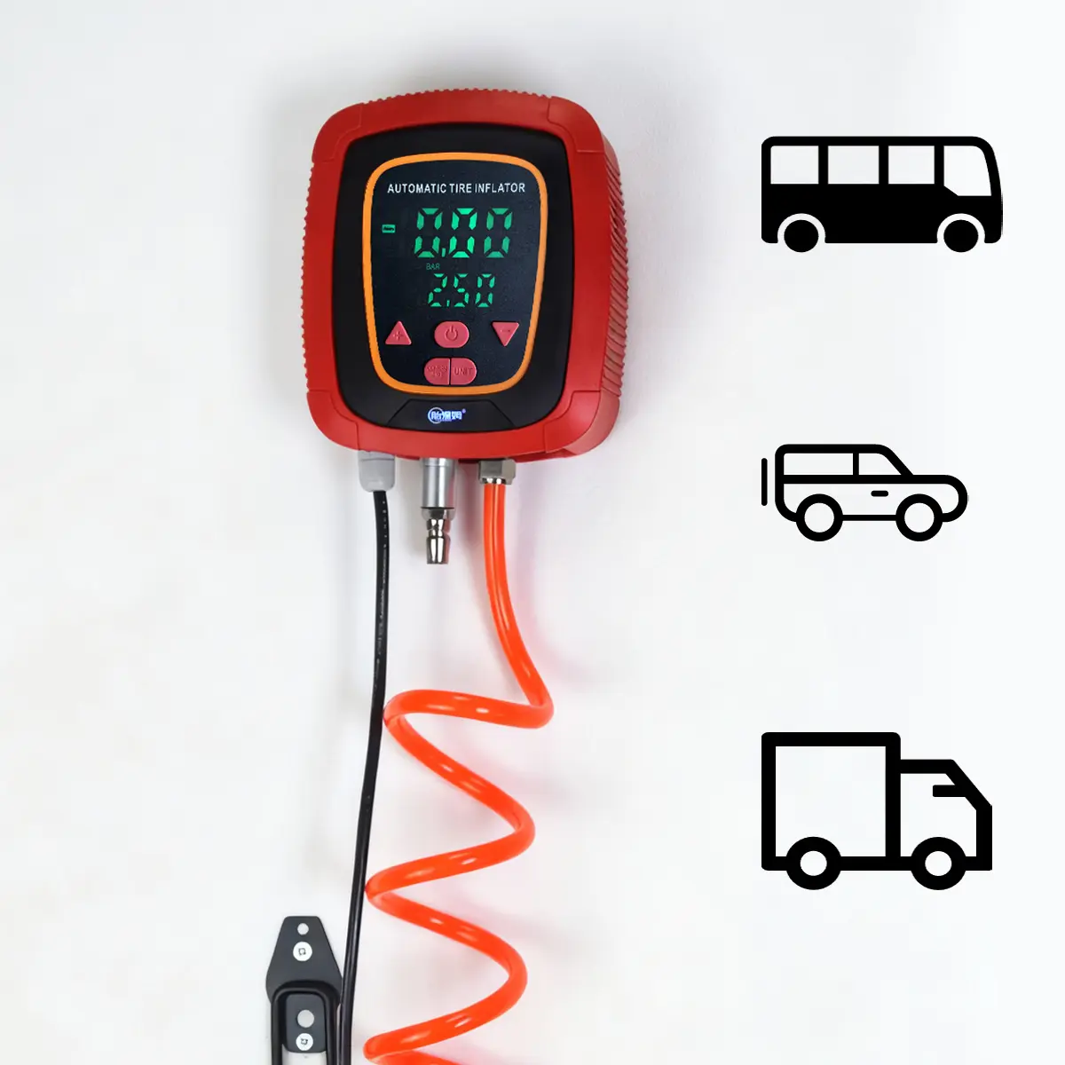 SEAPENG DP-Q09 Wall-Mounted Digital Tire Inflator, 5-220 PSI - Image 5