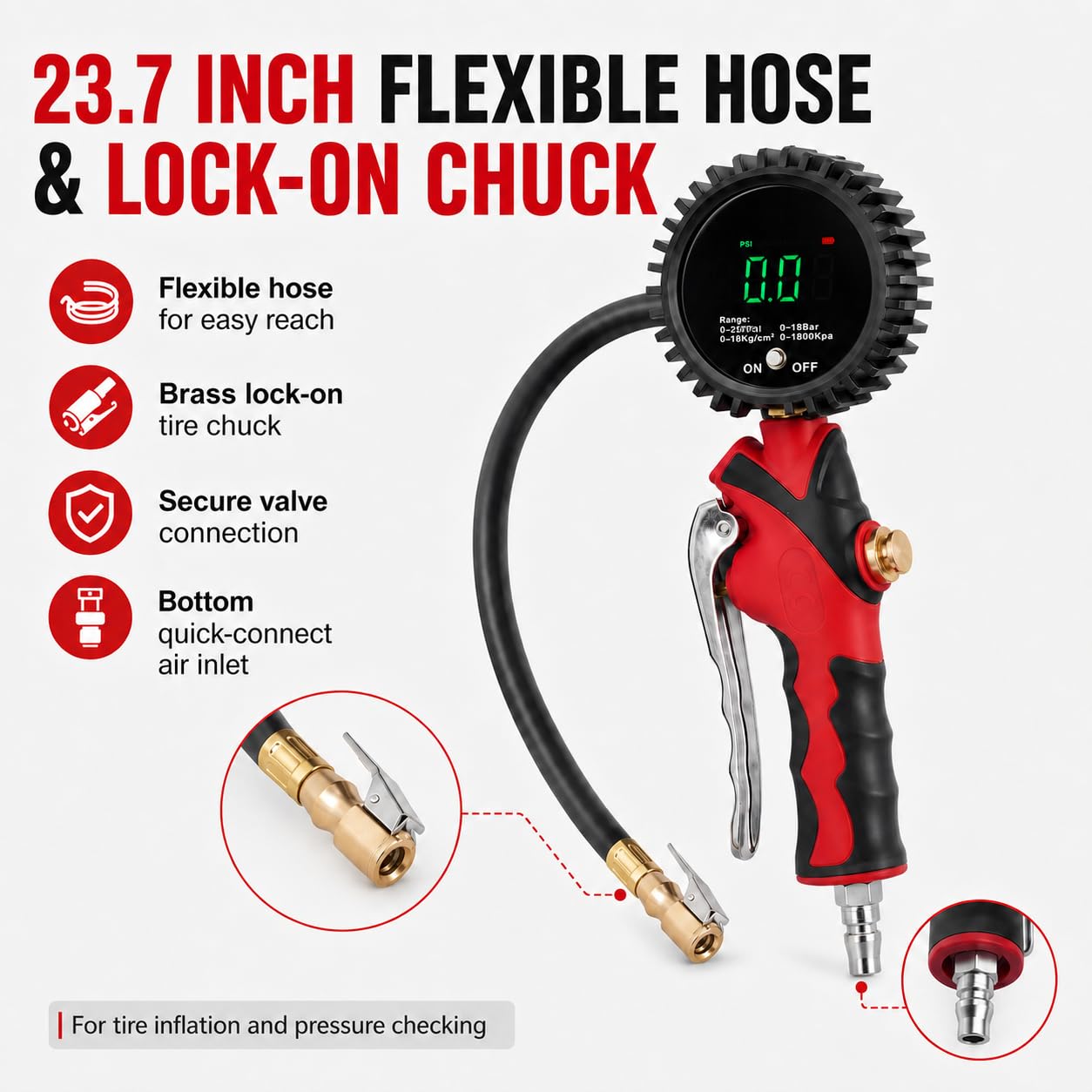 SEAPENG TB-802 garage tire inflator for daily tire service work.