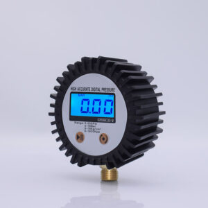 SEAPENG Digital Tire Pressure Gauge 1/4'' NPT Bottom Connector Digital LCD Display DP-B04 CN;GUA 3V Two AAA Battery CE Certified